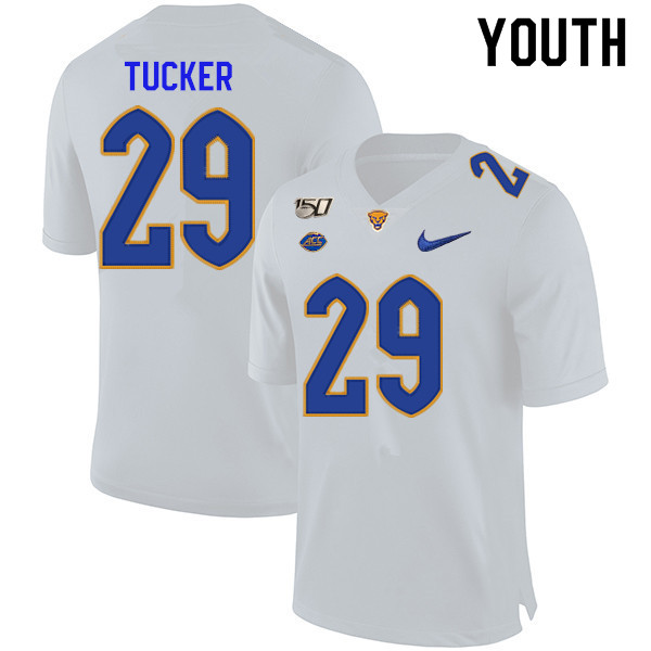 2019 Youth #29 Albert Tucker Pitt Panthers College Football Jerseys Sale-White